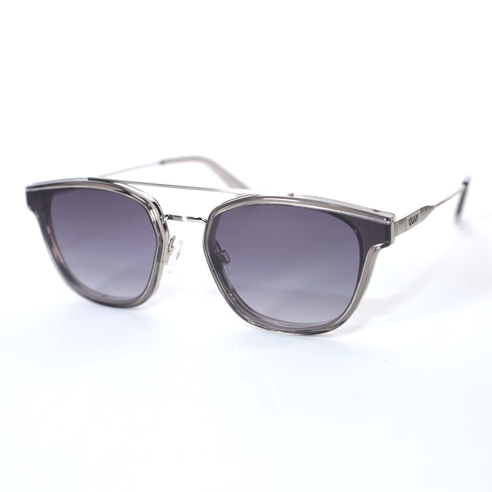 Quay Australia GETAWAY Metal Round Sunglasses - Grey/Smoke - NWT - Picture 4 of 15